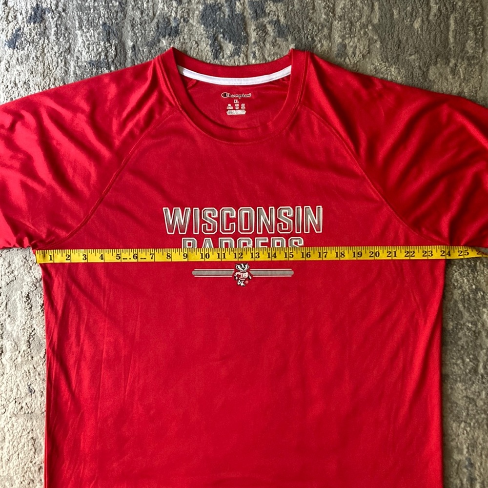 Men’s CHAMPION Wisconsin Badgers Short Sleeve Shirt XL - Picture 5 of 9